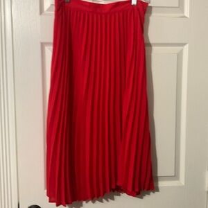 Forever 21 Red Pleated Skirt